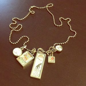 Vintage Look for this Long Dangle Charm Necklace